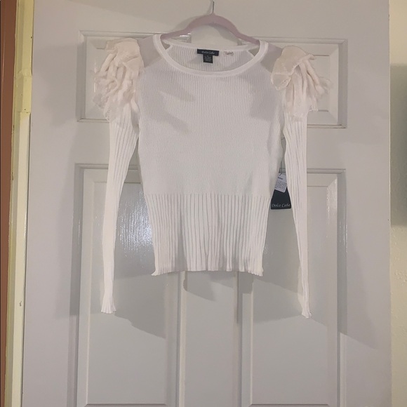 NWT Dolce Cabo White Long Sleeve Top